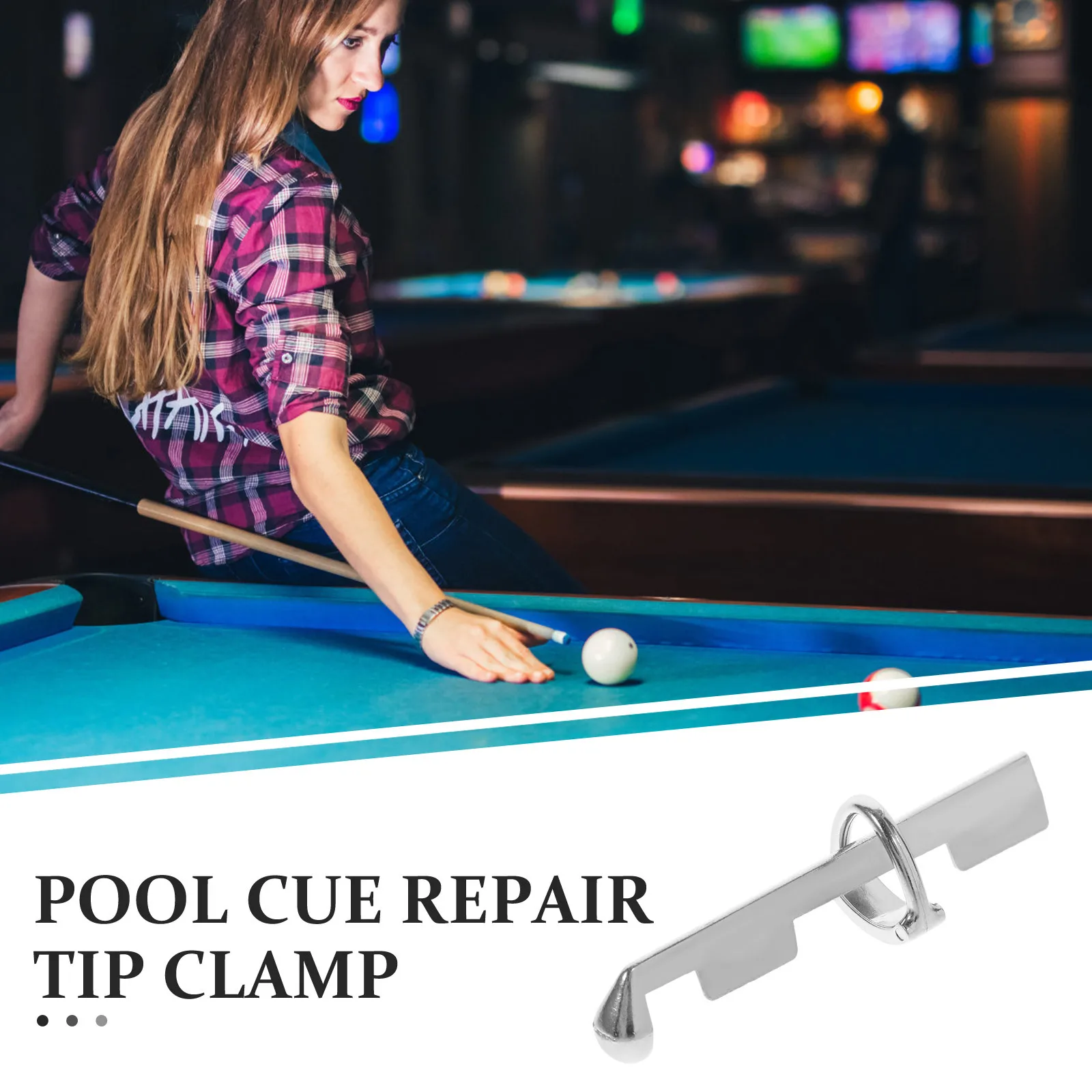 بركة جديلة تلميح المشبك مادة الألومنيوم أداة موثوقة لقضبان البلياردو سهلة الاستخدام والحمل جديلة تلميح المشبك البلياردو العرض #3