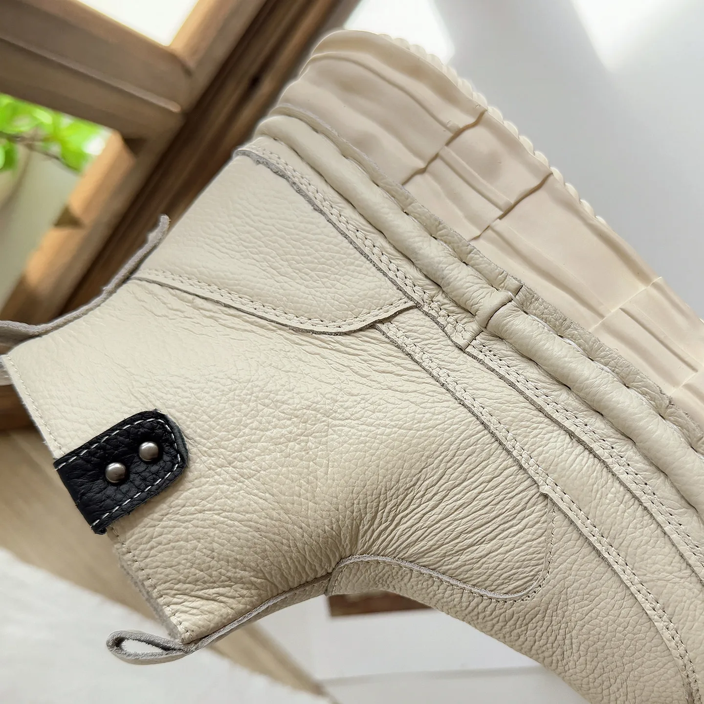 Careaymade - Botas femininas d - Leather Work Flats avaliação e preço