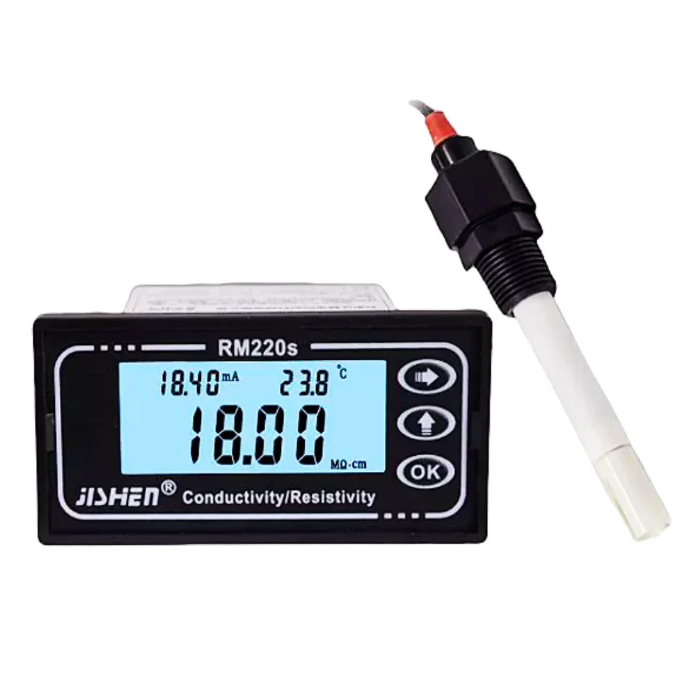 RM-220(S) Resistivity Meter EC Sensor Electronic Conductivity Meter High Purity Water Mixed Bed EDI Equipment TDS Tester