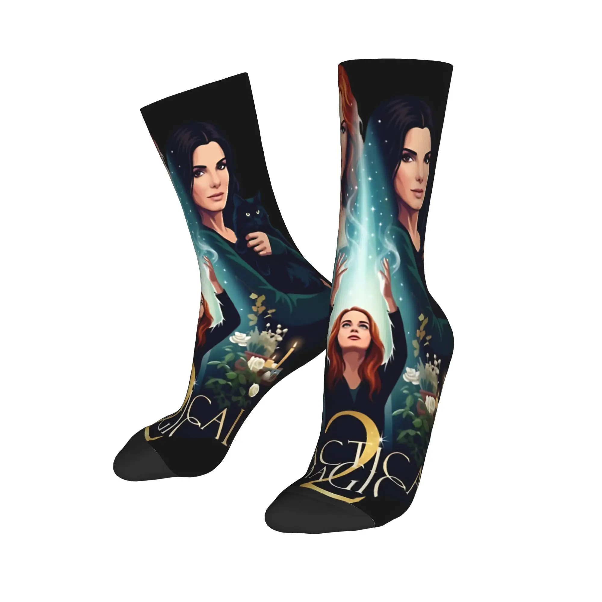 Unisex Practical Magic 2 Witch Sisters Midnight Margaritas Witchcraft Black Cat Outfits Socks  Cozy Socks