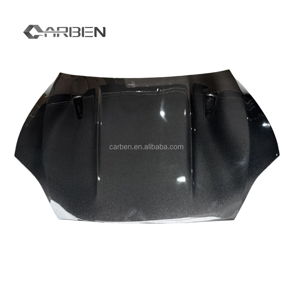 

CARBEN High Quality New Carbon Fiber Front Engine Cover Hood for 2023 Tesla MODEL S Body Kit Carbon Black Bolt-On