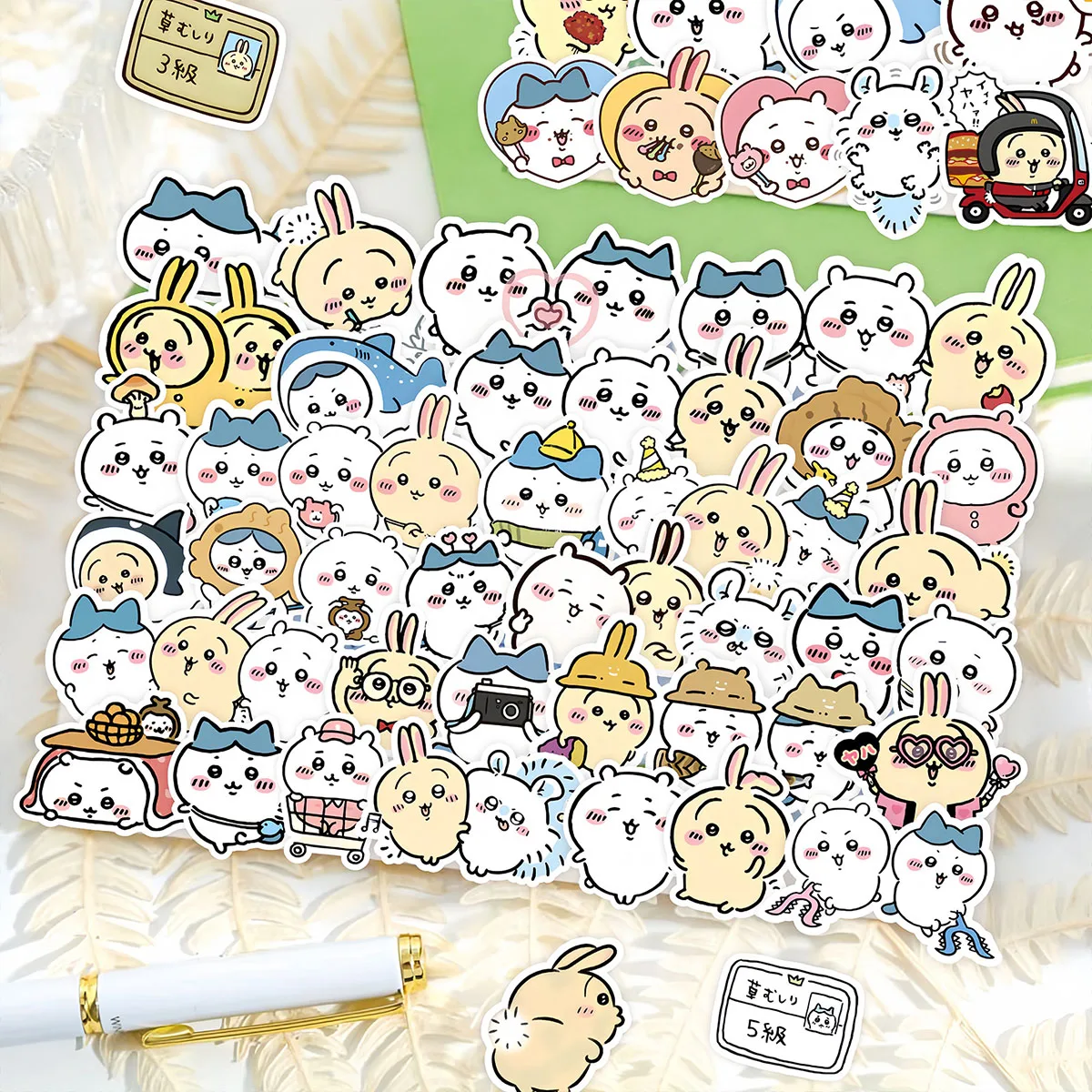 60/100 قطعة Kawaii Jiikawa ملصقات الكرتون الزخرفية مكتب الكمبيوتر المحمول سجل القصاصات الأمتعة القرطاسية لطيف الكتابة على الجدران ملصق هدية #2