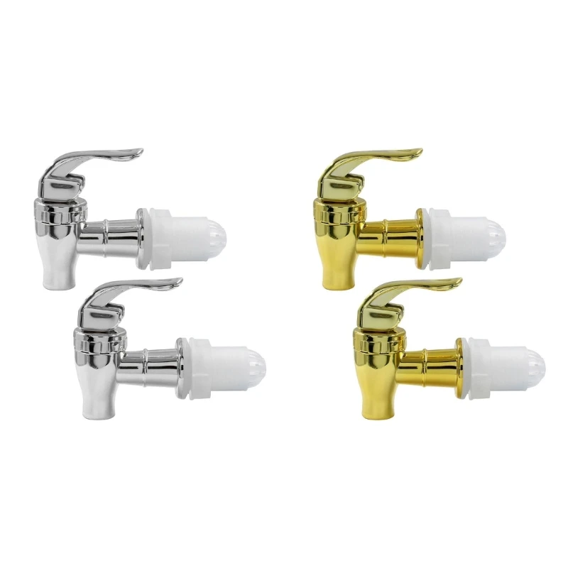 2pcs Gold Push Styles Spigot Replacements for Beverages Dispenser Convenient for Parties Supplies and Buffets Use D2RD