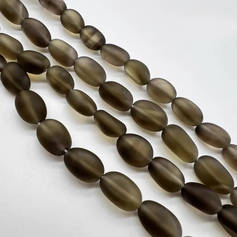 matte Smoky Quartz  baroque 10/14/18mm 38cm for DIY jewelry making  loose beads   FPPJ wholesale nature