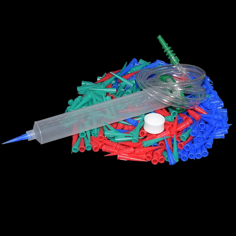 Dispensing Needle 18G 22G 25G Tapered Tips 55ml Industrial Syringes Barrel 55ml Glues Syringe Barrel Adapter Dispenser Connector