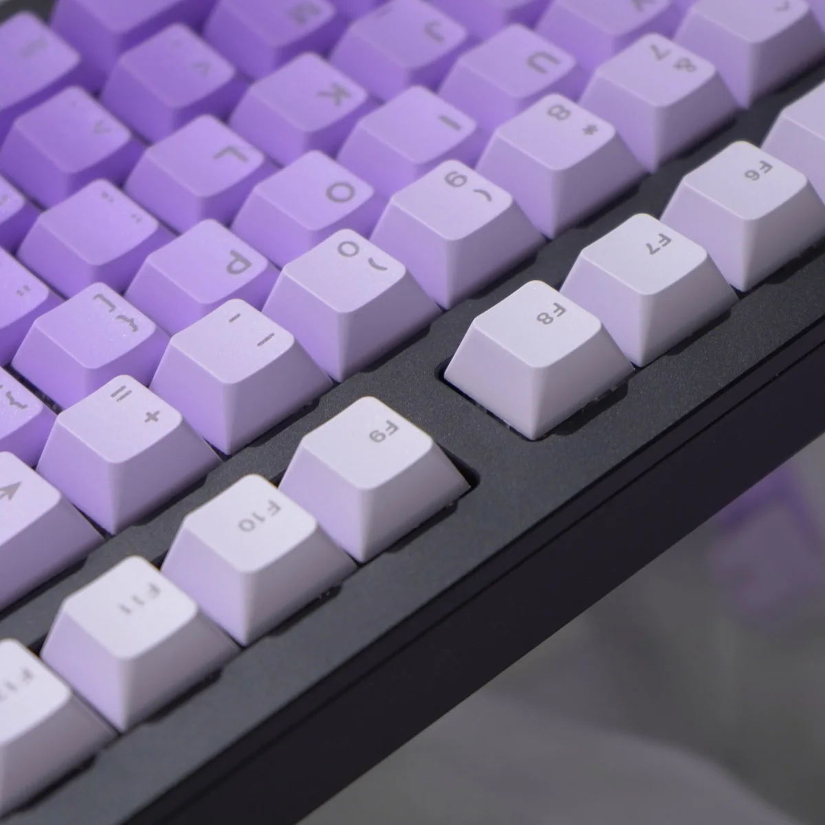 Purple Gradient Keycaps Top/Side Engraved PBT keycaps 125 Keys Dye Sublimation Cherry keycaps For Mechanical Keyboard Keycaps