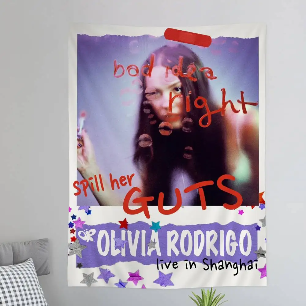 المغني O-Olivia R-Rodrigo نسيج الكلمة حصيرة عدم الانزلاق غرفة الغسيل حصيرة الغسيل ديكور شرفة غرفة المعيشة الطفل السجاد المنزلية