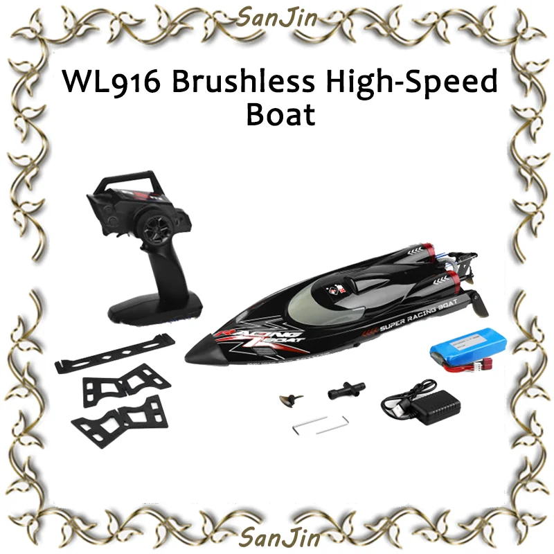 WL916 Remote Control Brushless High Speed Ship Anti Roll Over Low Telegram Warning Belt Light New Product