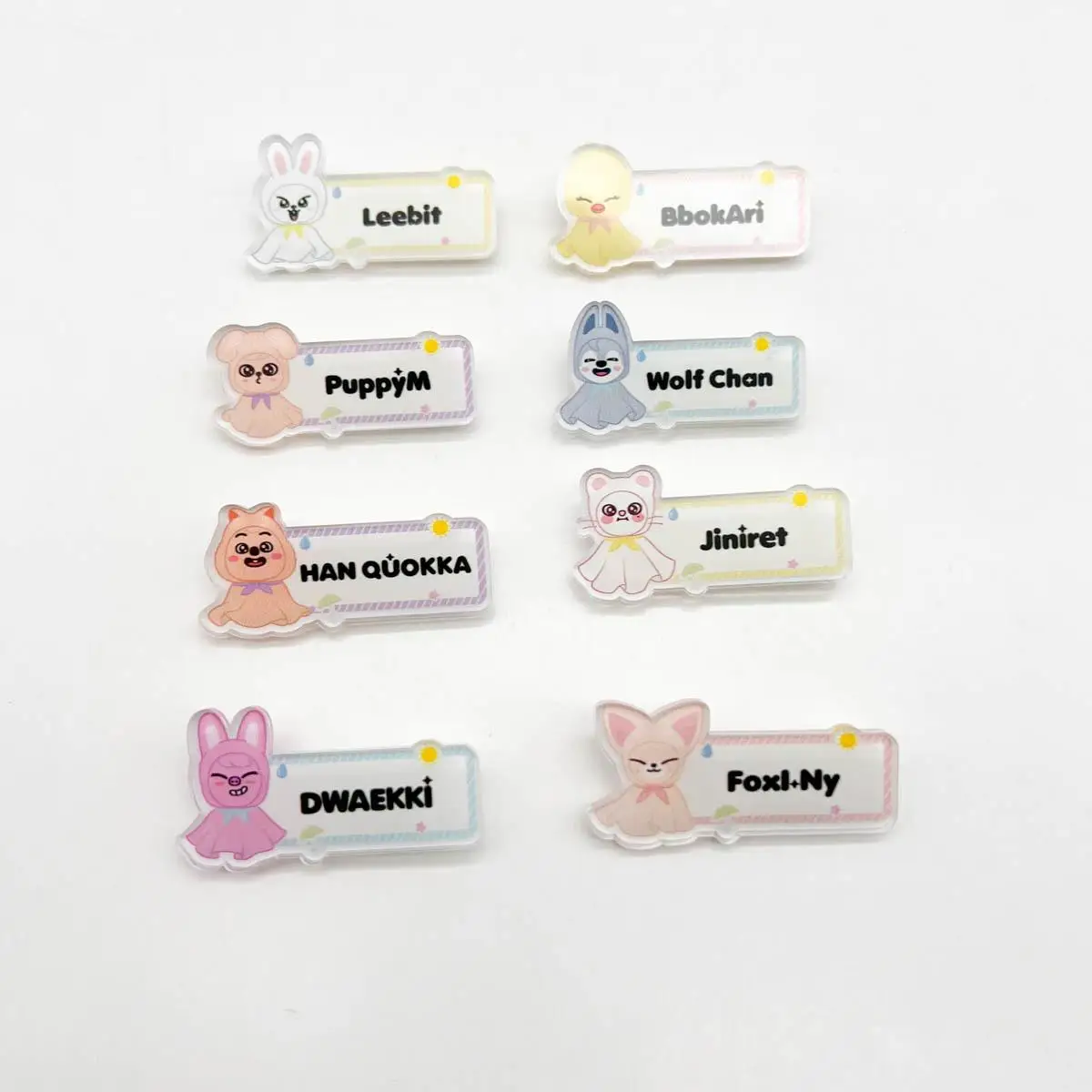 만화 동물 귀여운 브로치 브로치 배지 핀 황현 필릭스 방찬 창빈 한승민 인리노우 케이팝