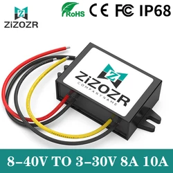 DC 8-40V 12V 24V 36V to DC 3-30V 5V 9V 12V 13.8V 15V 19V 20V 8A 10A Buck Power Converters Step-Down Transformer Voltage Reducer