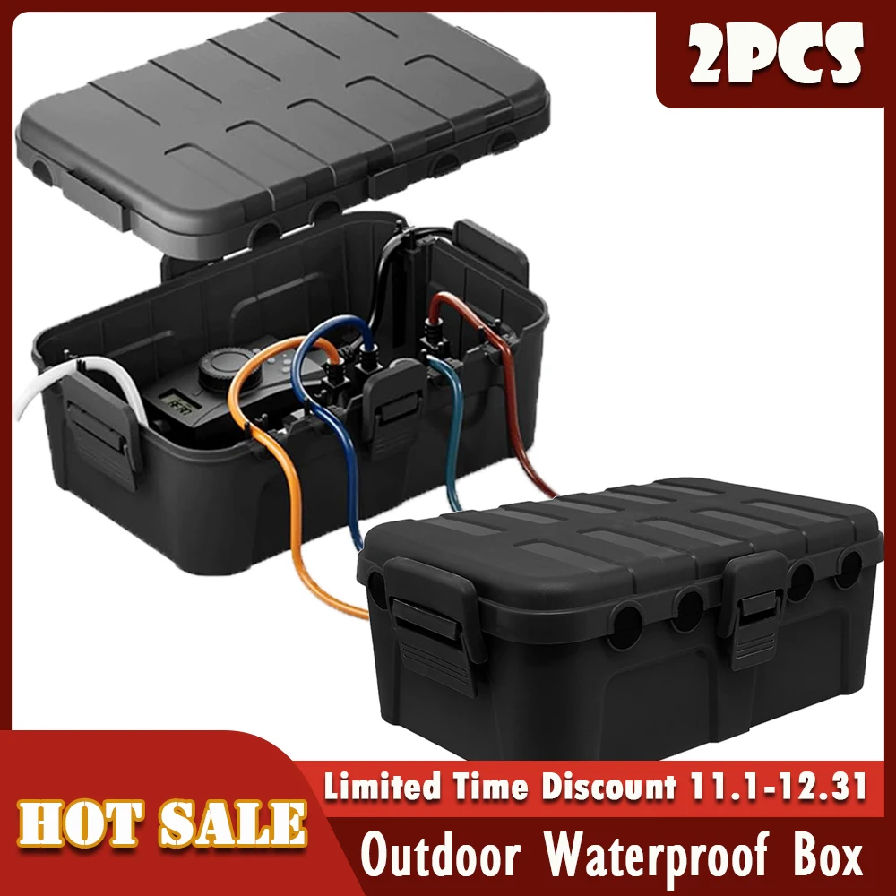 

IP54 Weatherproof Box Connector Extra Large Waterproof Electrical Box For Outlet Plug Timer Power Strip Holiday Light Decoration