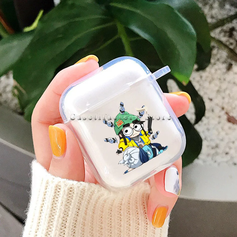 Cute Cartoon Valorant Airpods Case Soft Protector Cover Box for Apple Airpods 1 2 3 ProTransparent AirPods Cases Funda Coque