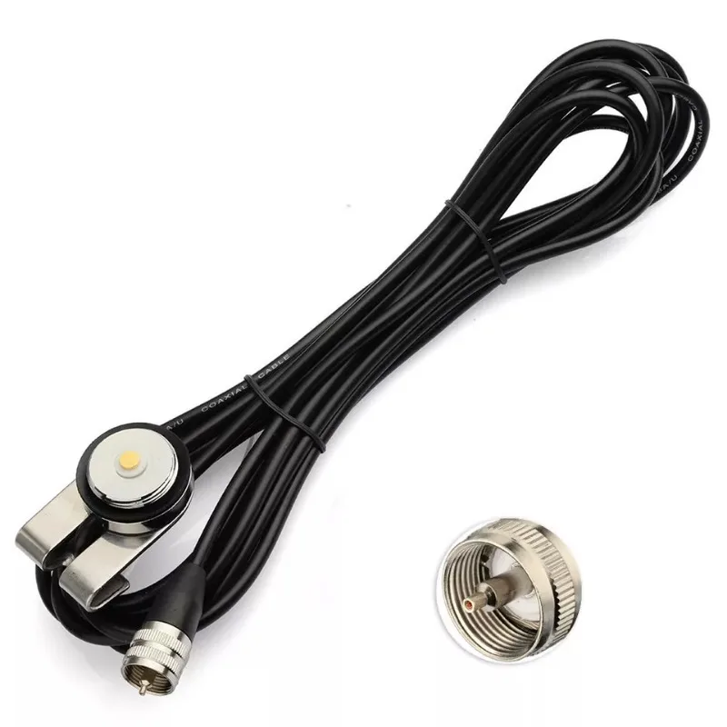 NMO VHF/UHF 144/430Mhz Dual Band Vehicle Radio Antenna Aerial PL259 Mount with 5M RG-58/U Coaxial Cable for Yaesu/Vertex Kenwood