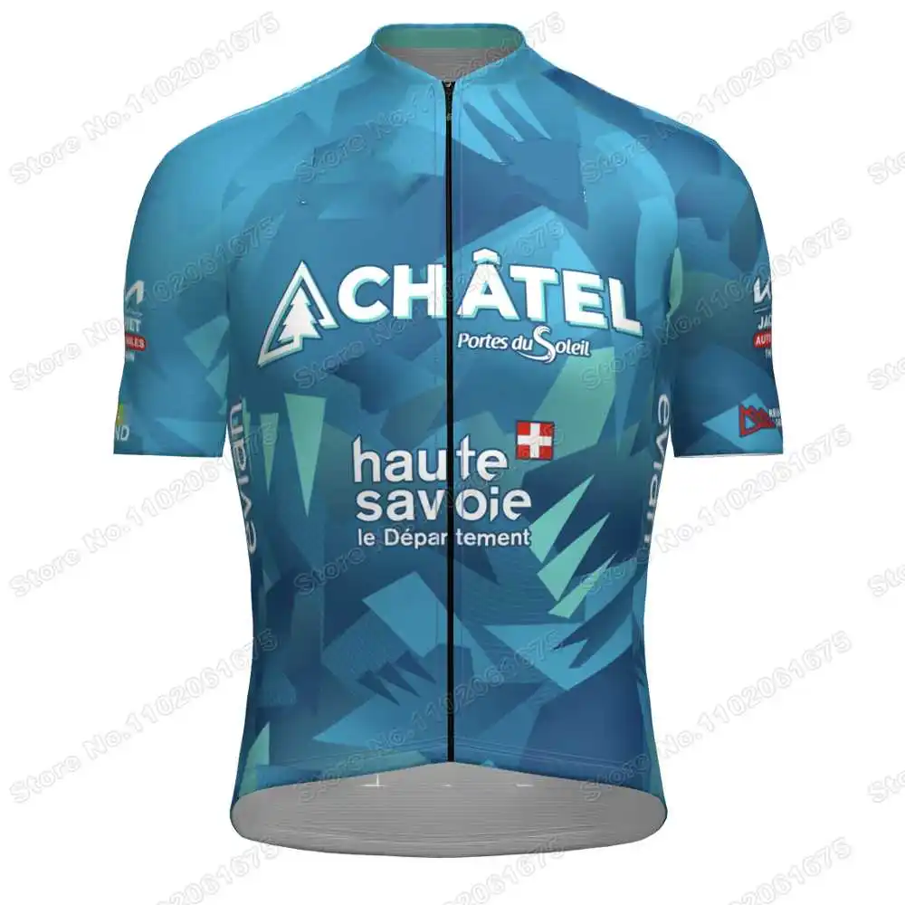 2023 Chatel Team Cycling Jersey Set Haute Savoie Cycling Clothing Summer Men Road Bike Shirt Suit Bicycle Bib Shorts MTB Maillot