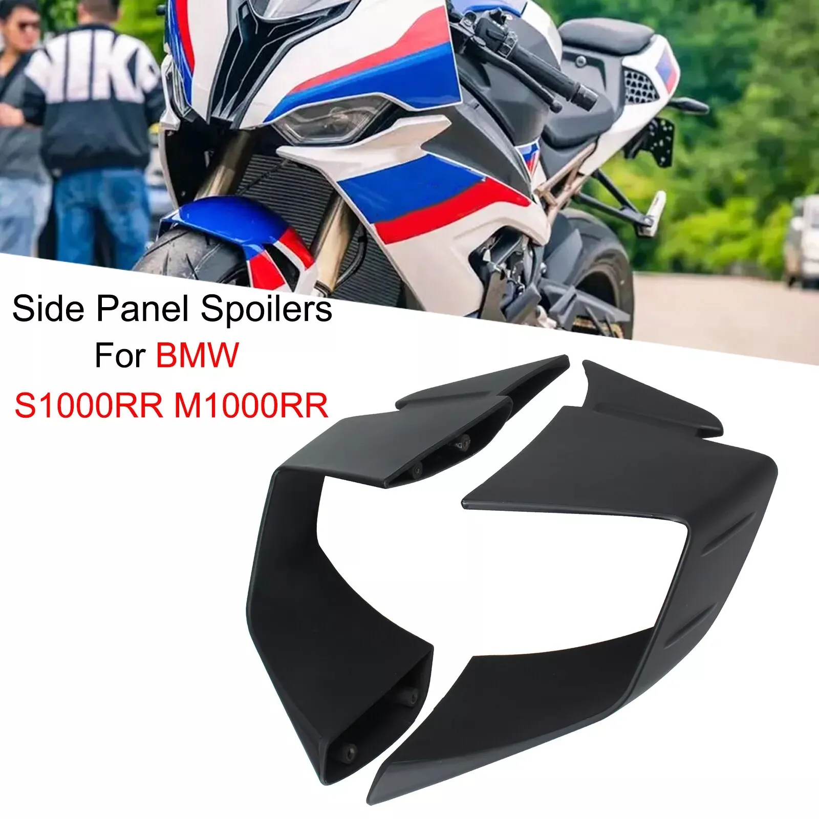 

1 Set Side Aerodynamic Winglets For BMW S1000RR 2019-2022 M1000RR 2020-22 Fairing Spoilers Wings Motorcycle Side Panel Spoilers