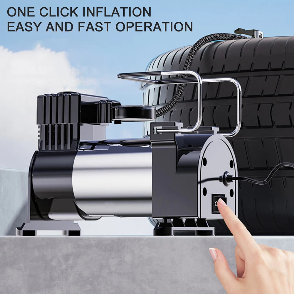 High Power Portable Tire Inflator Heavy Duty Automatic Tire Inflator For Motorcycle Bike