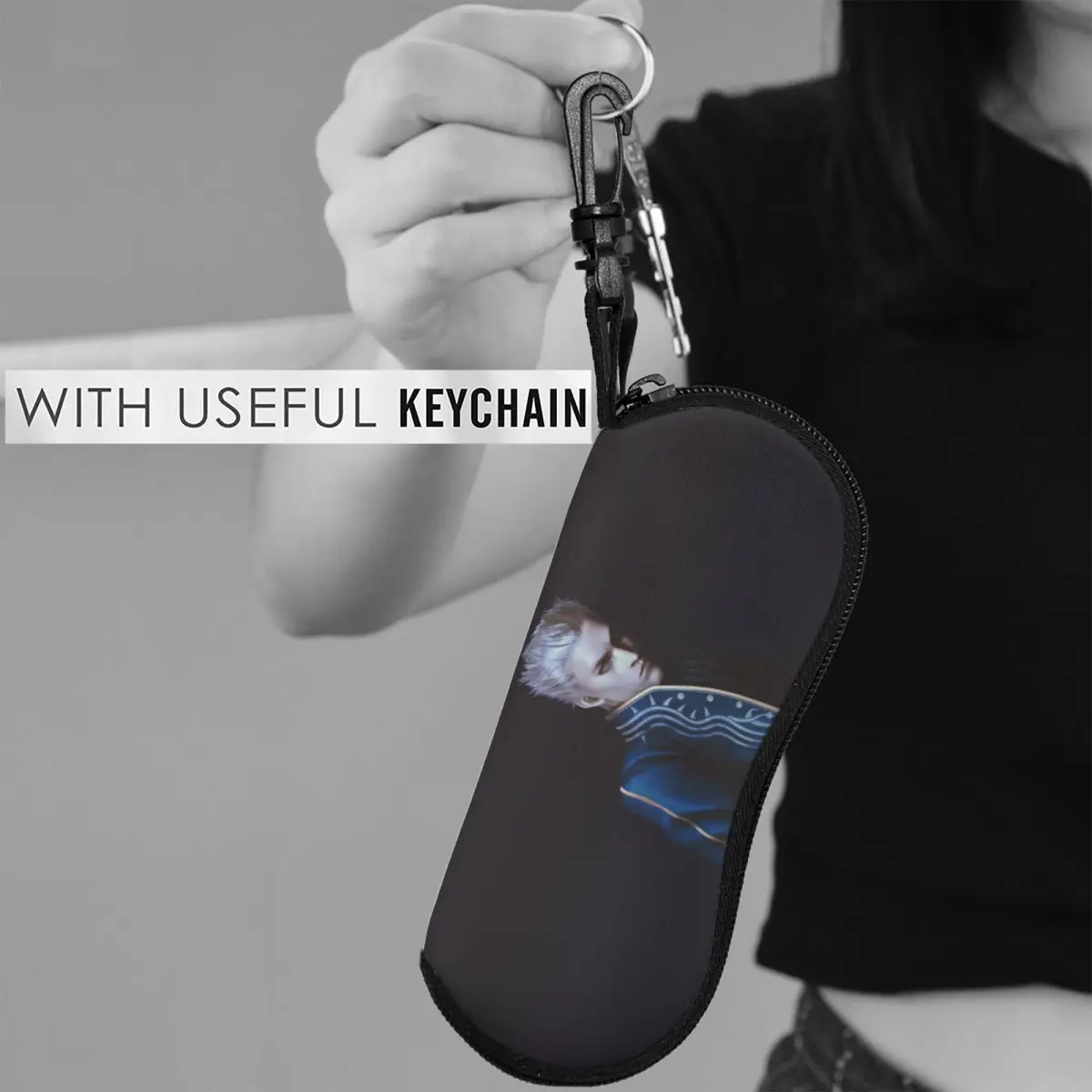 Vergil From The Devil May Cry Series شل نظارات صندوق نظارات شمسية محمول للنساء والرجال حقيبة نظارات ناعمة