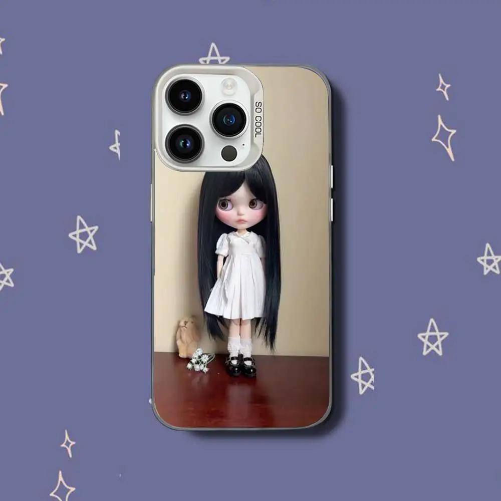 حافظة هاتف D-Doll B-Blythe C-Cute لهاتف iPhone 17,16,15,14,13,12,11,Pro,XS,Max,Plus,Mini,SE غطاء مقاوم للصدمات من الحلوى البيضاء غير اللامعة