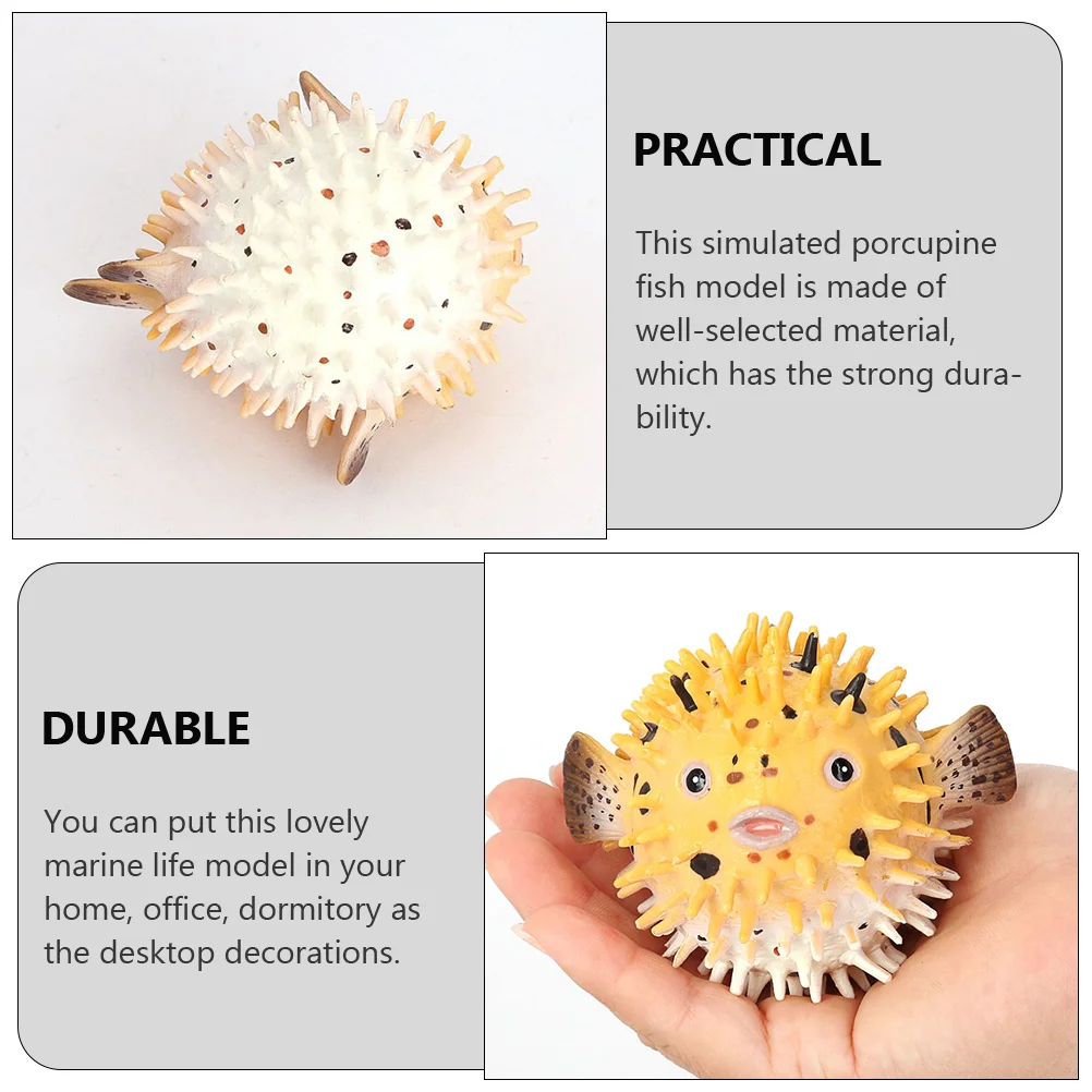 Cartoon Simulation Puffer Fish Model Child Toy Childrens Toys Aquarium Fake Plastic Ocean