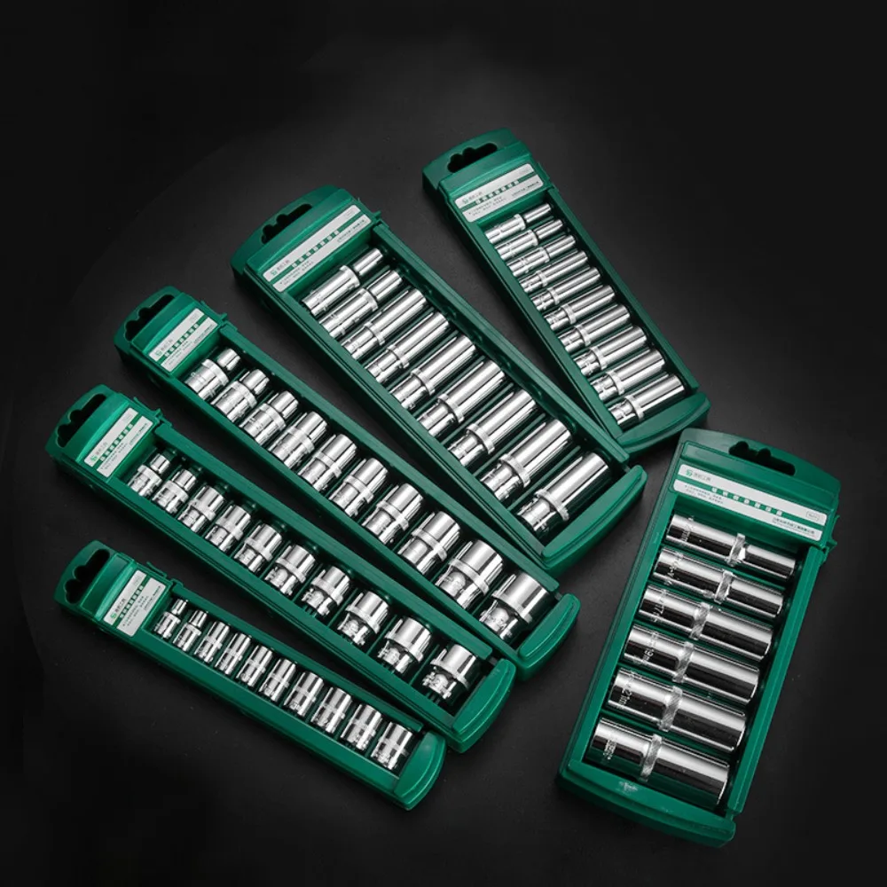 New ABS Wrench Storage Box Plastic Green Storage Tool Multifunctional 1/4" 3/8" 1/2" Wrenchs Holder Hexagonal Bits