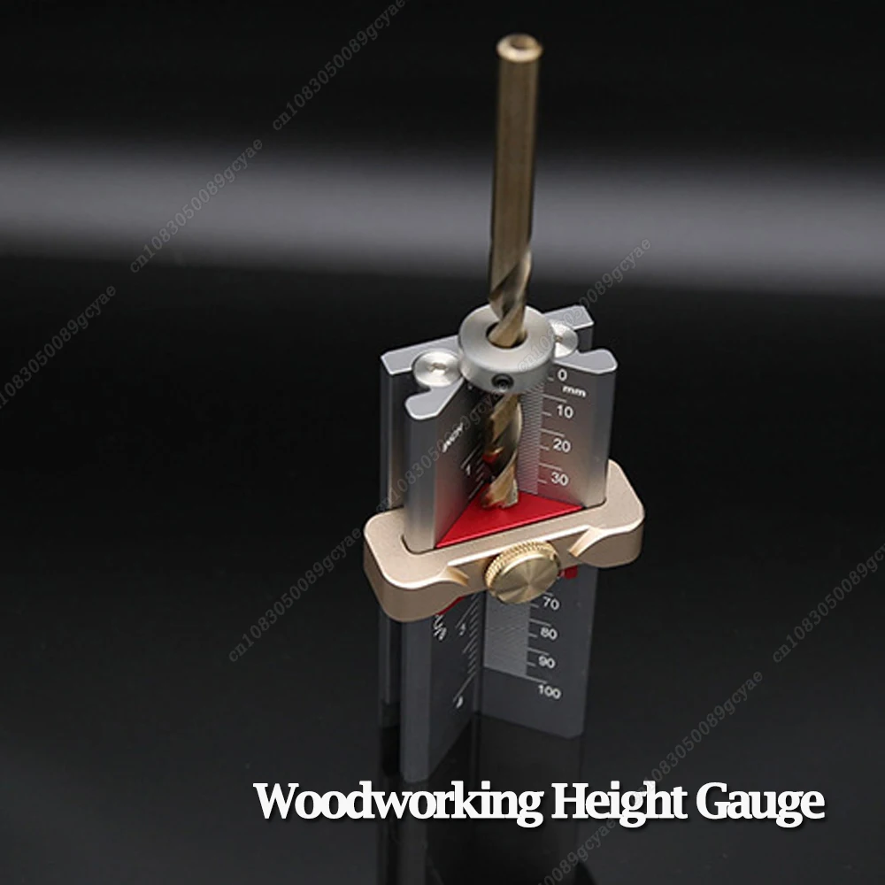 Multi-functional Woodworking Tools Height Gauge Limit Ring Installation Aid Drill Angle Measurer High Precision Rule