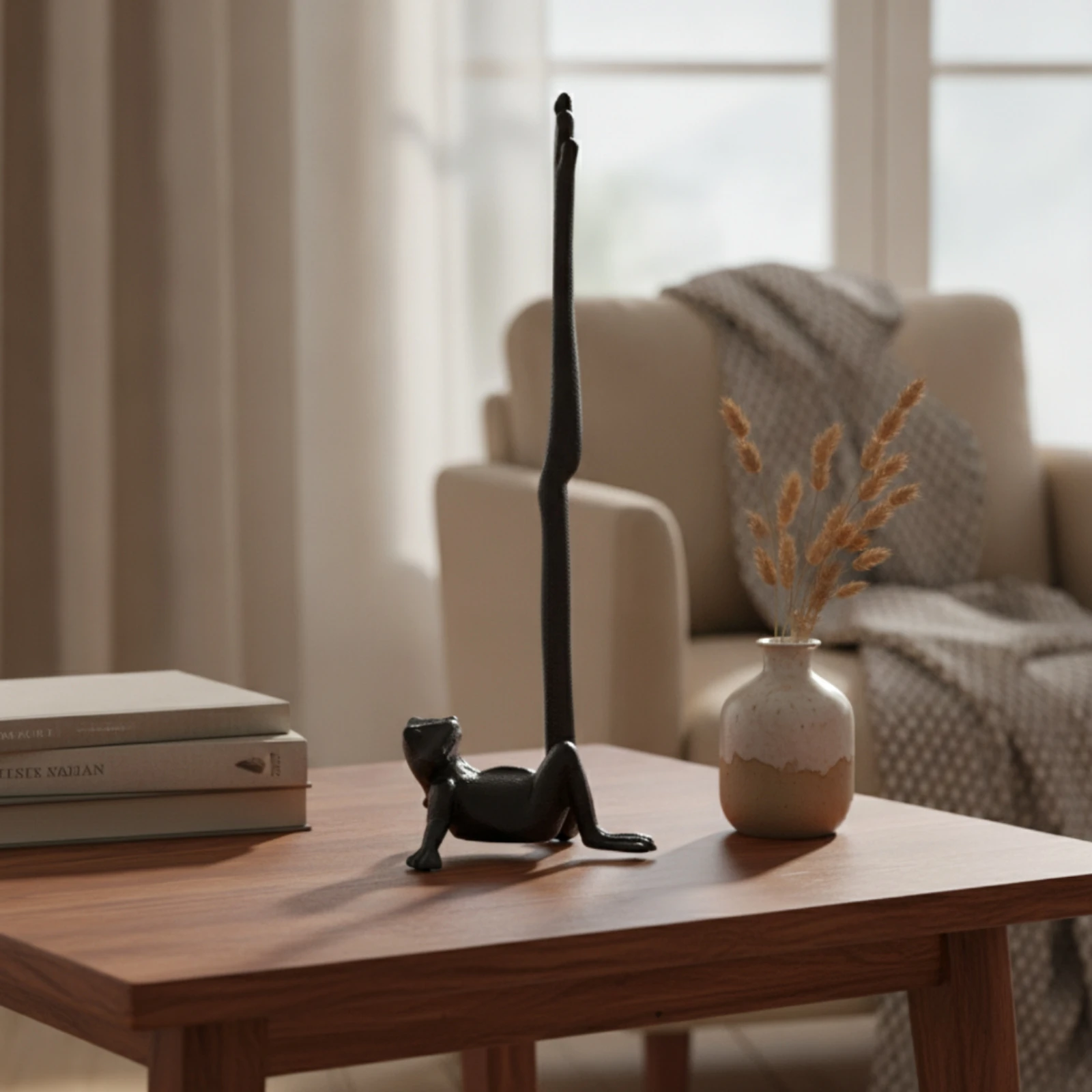 Frog Paper Towel Holder Cast Iron Paper Towel Holder with Frog Top Antique-Style Rustic for Dining Table