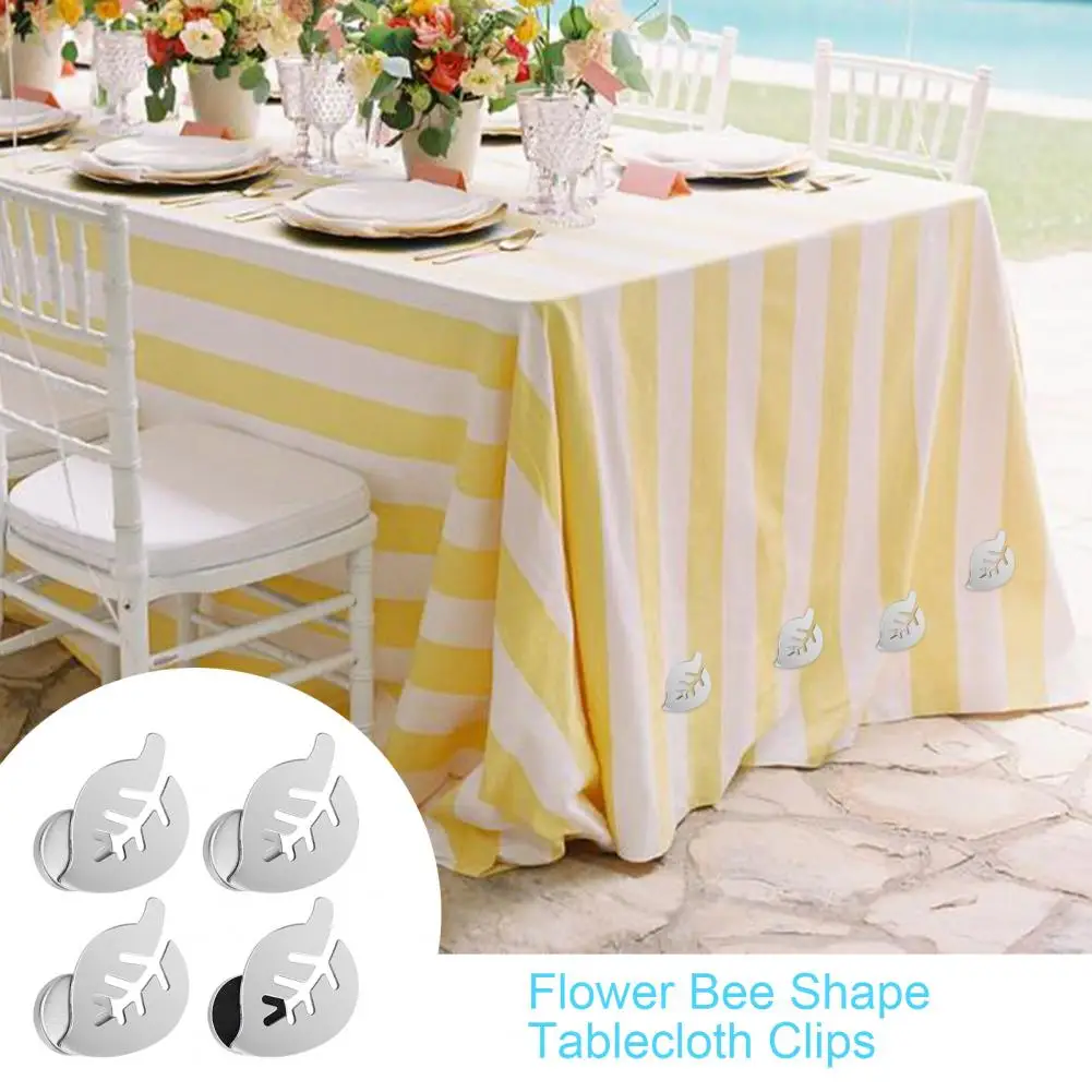 Flower Bee Shape Tablecloth Clips Outdoor Dining Table Accessories Magnetic Stainless Steel Tablecloth for Outdoor for Garden