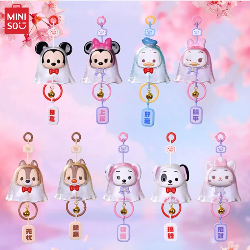 MINISO Blind Box Disney Wishing Sunny Doll Wind Chime Pendant Cute Collection Decorative Model Children's Toy Christmas Gift