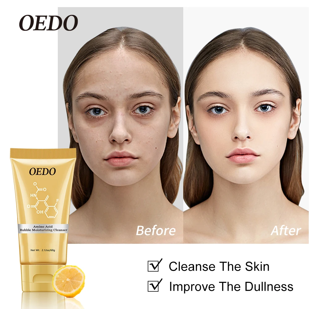 OEDO Cleanser Shrink Pore Control Oil Moisturizing Facial Clean Face Wash Foaming Amino Bubble Skin Care Brightening Skin Tone