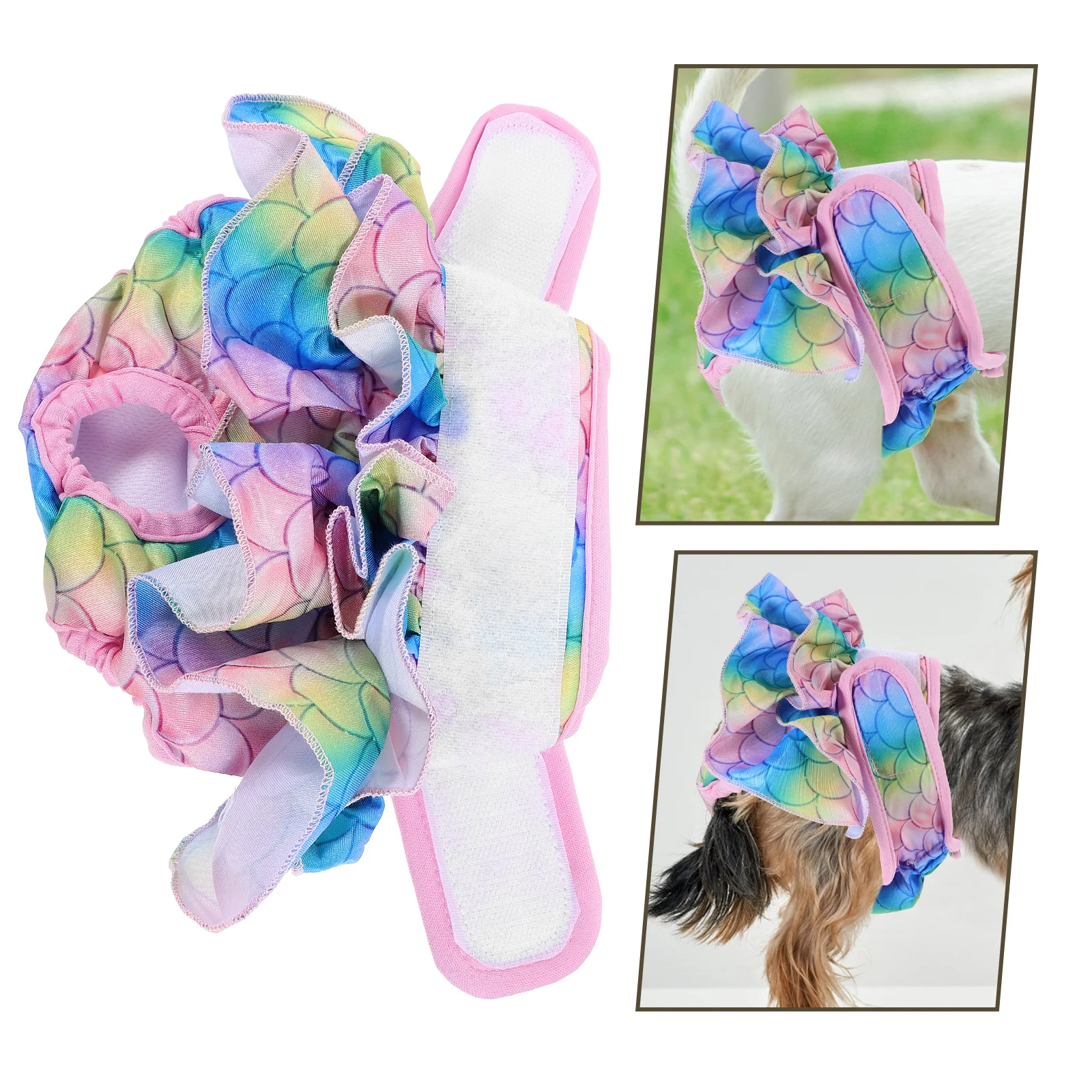 

Pet Physical Pant Dog Heat Nappies Reusable Washable Female Dog Diapers Comfortable Secure Fit Odor Prevention