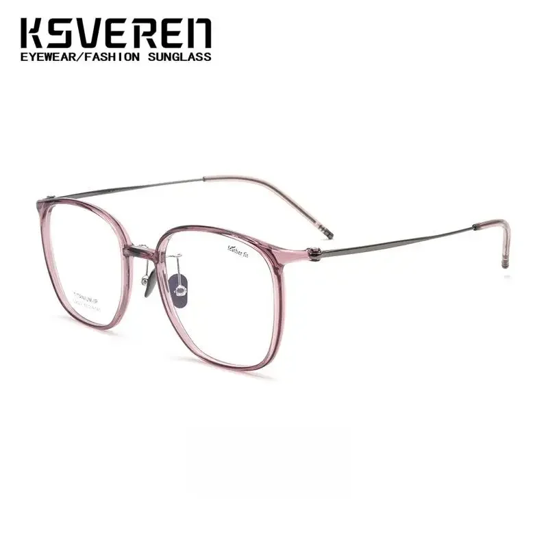 패션 초경량 독서 안경 레트로 타원형 티타늄 투명 안경 처방 안경 프레임 남성 여성을위한
