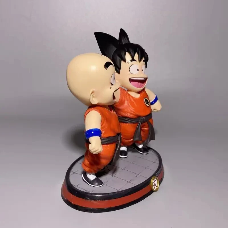 15cm Dragon Ball Anime Figure Son Goku Krillin Figures Childhood Krillin and Goku Figurine Collection Statue Model Ornament Gift