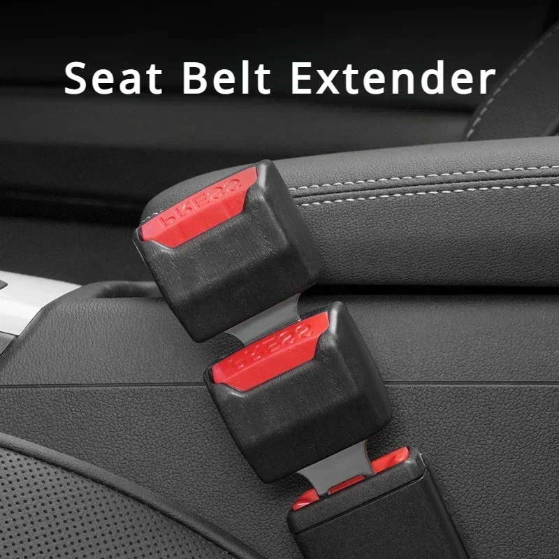 

2Pcs Car Seat Belt Clip Extender Safety Seatbelt Lock Buckle Plug Thick Insert Socket Extender Safety Buckle Car Accessories