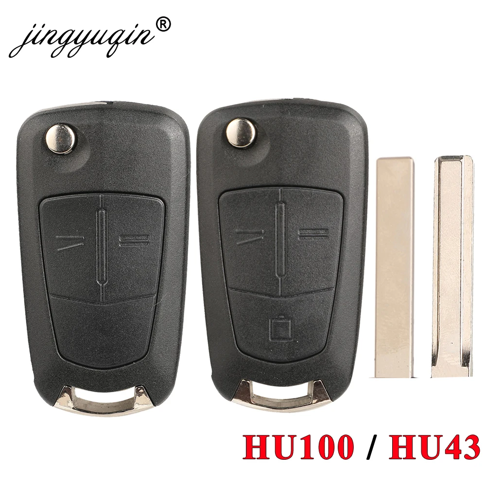 jingyuqin Fob For Vauxhall Opel Signum Astra H Corsa D Vectra C Zafira 2002-2012 2/3 Buttons Flip Remote Car Key Case Shell