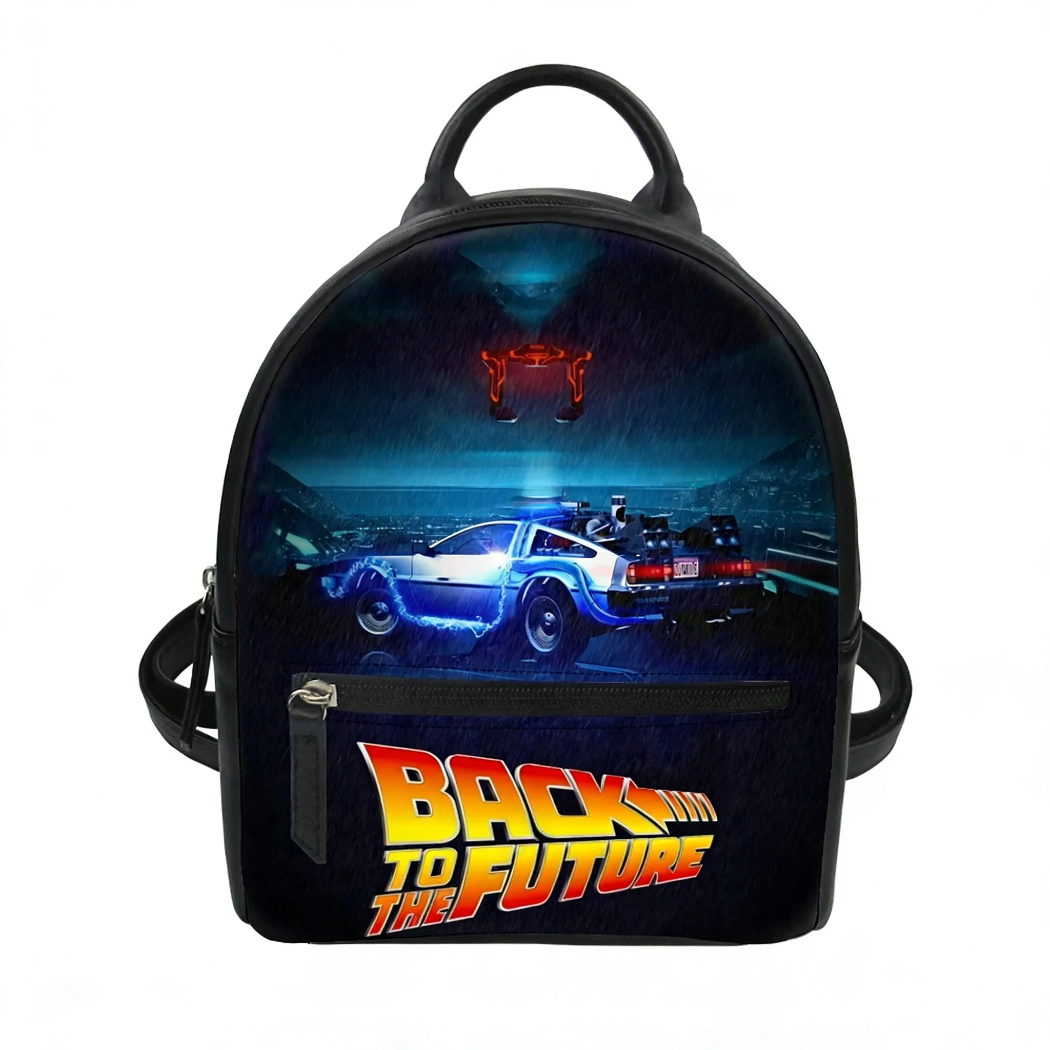 

Back to The Futures Movies Custom Mini Small Backpack Purse Carter Schoolbag Double Shoulder Bag Mini Daypack Leather Travel Bag
