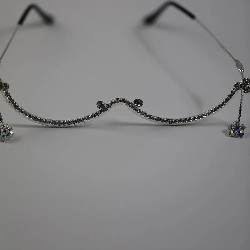 

Модная оправа для очков в форме капли, украшение для лица в стиле Y2K, красочные аксессуары, маска со стразами, ювелирные изделия для маскарада