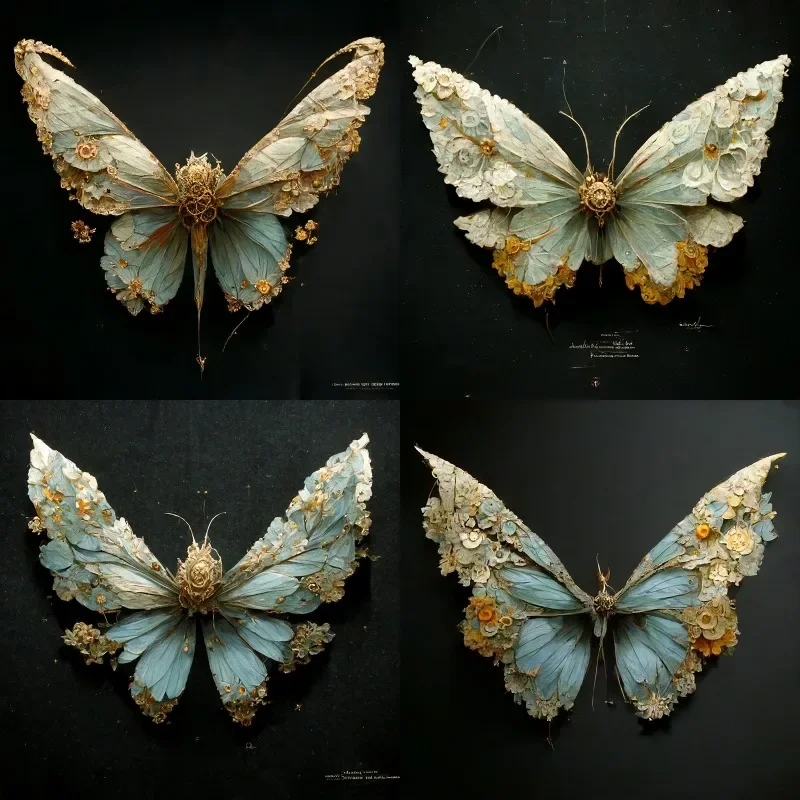 Shimmery Blue Butterfly Waterproof Temporary Tattoo Sticker - Unique Party & Holiday DIY Decorations, Fast Shipping