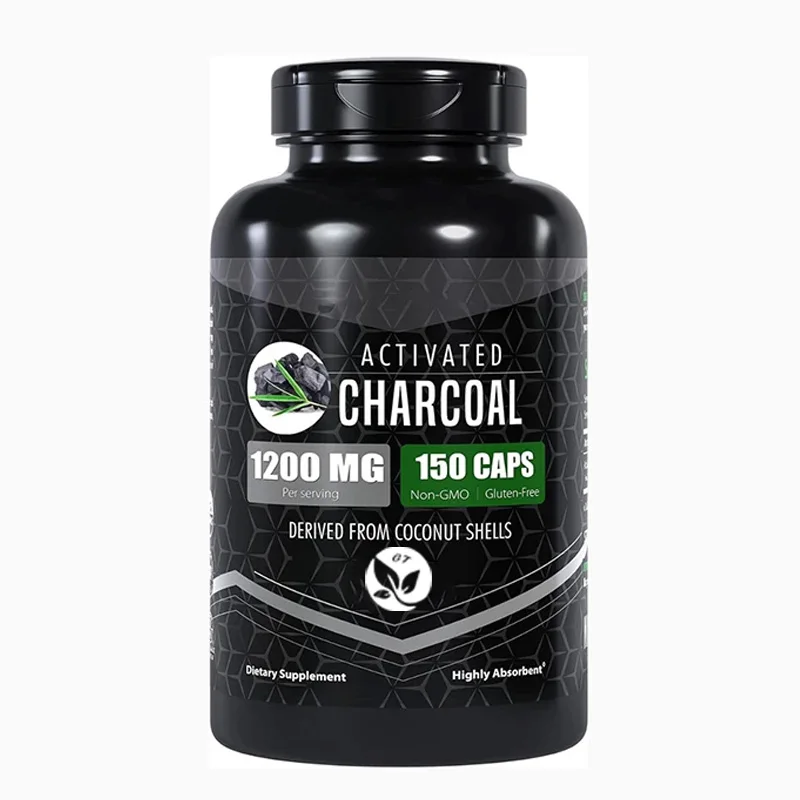 Carbón Activado 1200 Mg | |   60 Cápsulas | |   Extracto de coco | |   Altamente absorbible | |   No gmo | |