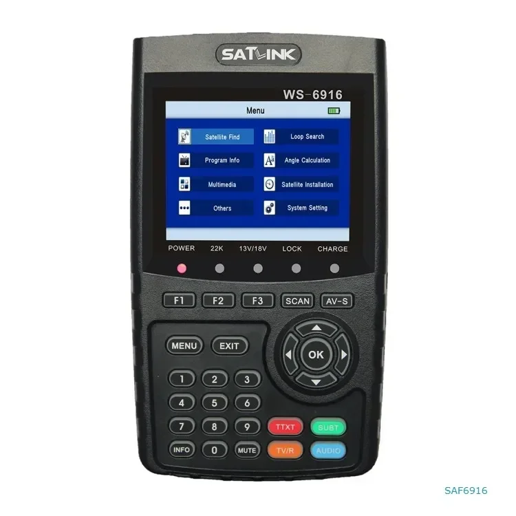 Top Selling 3.5 Inch TFT LCD Screen SATLINK WS6916 Digital Satellite Signal Finders Meter Support DVB-S / S2, MPEG-2 / MPEG-4
