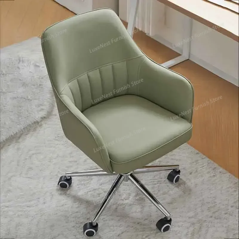 

Офисное кресло руководителя с поддержкой спины, на стильных колесиках, для дома, с подлокотниками, поворотное, удобное, игровое, мебель для офиса