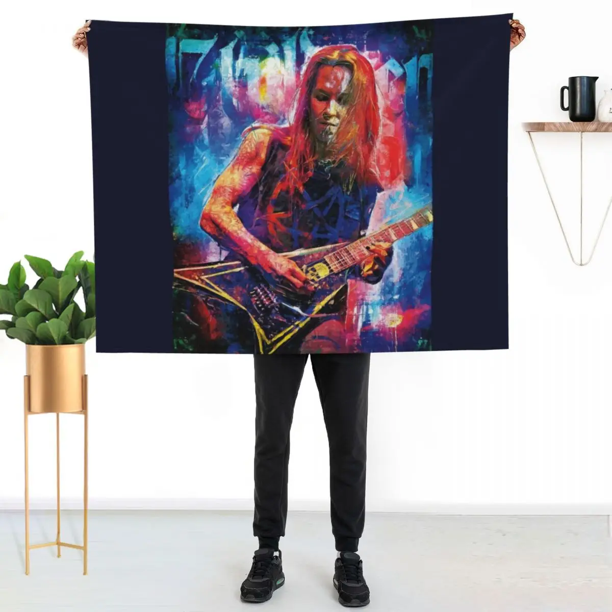 Children Of Bodom’s Alexi Laiho frontman tribute art Throw Blanket Luxury Hairy Thermal Cute Quilt Soft Beds Blankets