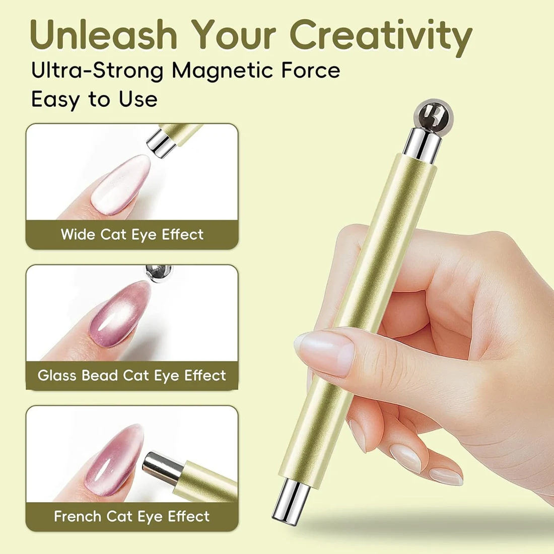 AB68 Multi-Effect Design Tools- For Nails 10 PCS Magnet Set Featuring Ball& Heart& Flower, Powerful Magnets