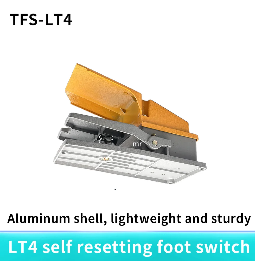 LT4 foot switch aluminium case treadle pedal switch for machine tool control silver contact