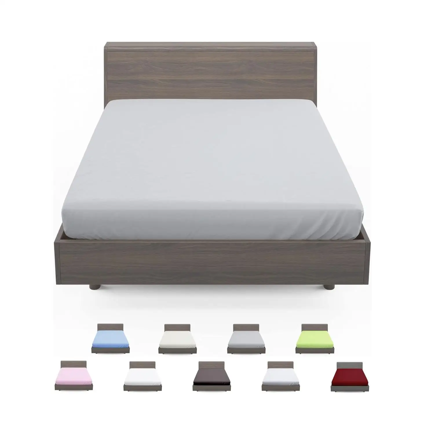 Sabanas Bajeras Ajustable para Cama 90/105/135/160/180cm, Sábana Bajera para colchón de hasta 30cm de Alto, Bolsillo Profundo - Microfibra de Poliéster,Tacto Suave y Cómodo.