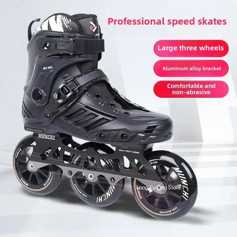 

DF - Big three wheel speed skates adult professional racing roller skates adult roller skating children skates for men and women