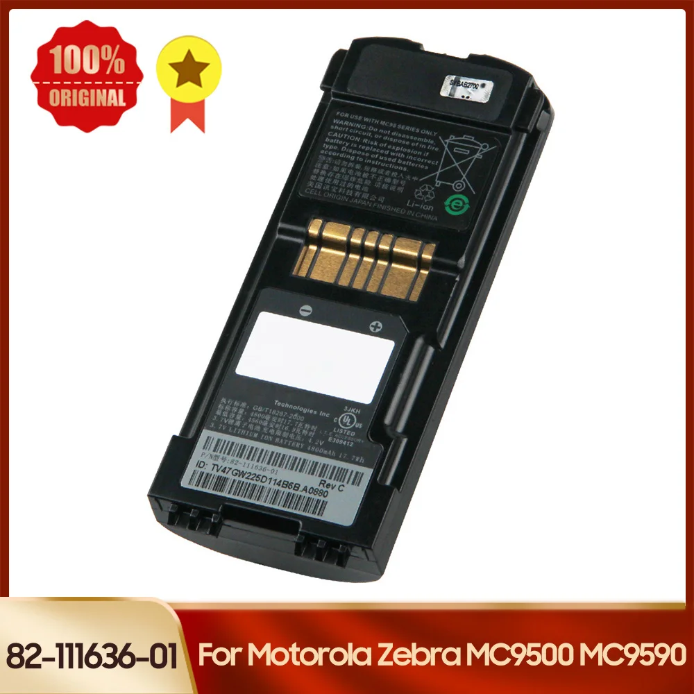 

New Replacement Battery 82-111636-01 For Motorola Zebra MC9590 MC9598 MC9596 MC9 MC9500 4800mAh