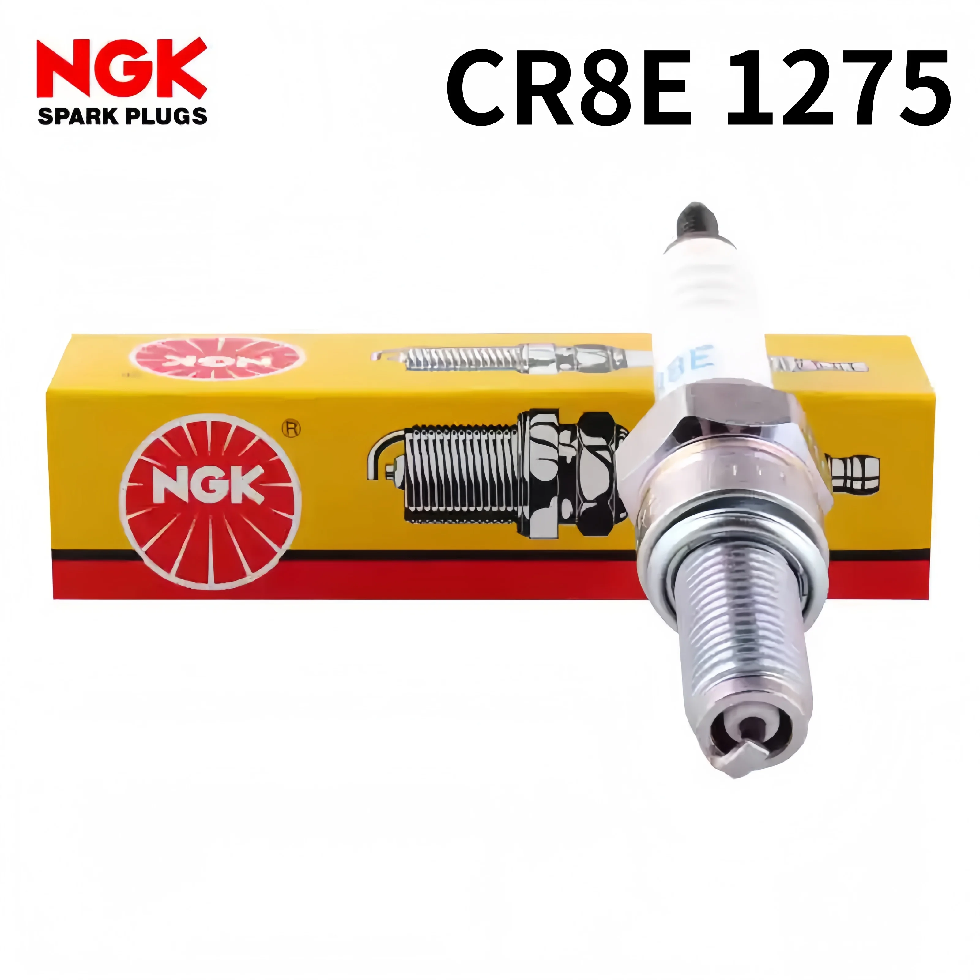 NGK 1Pc/4PCS 1275 CR8E Resistor Spark Plug Fit For Partial Suzuki Zongshen 4‑Stroke Motorcycle Scooter ATV Spare Parts