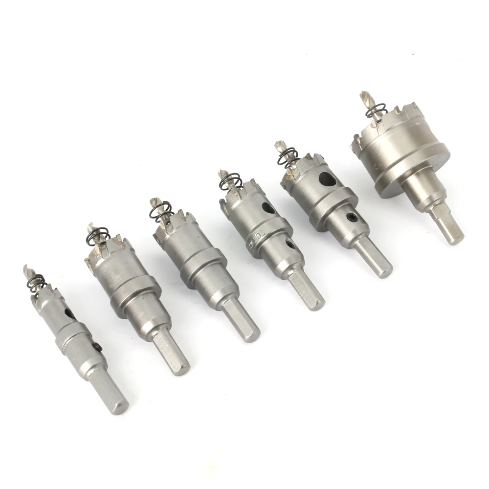 Imagem -03 - Carboneto de Tungstênio Derrubado Tct Buraco Saw Core Drill Bit Cobalto Ferramentas de Corte para Placa de Metal de Ferro de Aço Inoxidável Abridor de Garrafas de Pvc 12150 mm
