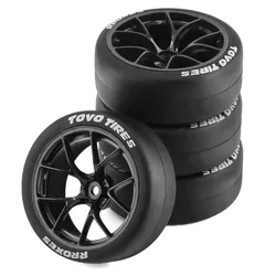 4szt 65mm Hard Drift Tire 1/10 RC Drift Car On Road Touring Racing Car Tire Wheel dla Tamiya TT01 TT02 XV01 PTG-2 Kyosho HPI HSP