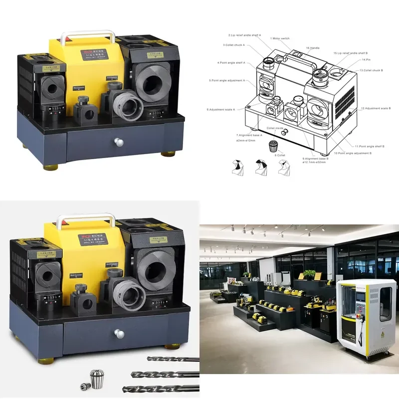 CNC Drill Grinder with CBN Grinding Wheel for MRCM MR-G3 Complex Multi-Function Double Grinding
